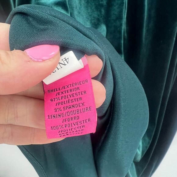 Betsey Johnson Emerald Green Faux Wrap Velvet Midi Dress Women's 22W - Picture 7 of 7